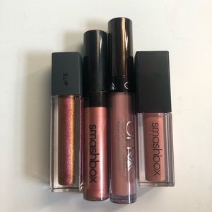 Various Liquid Lipsticks in a Clear Makeup Bag